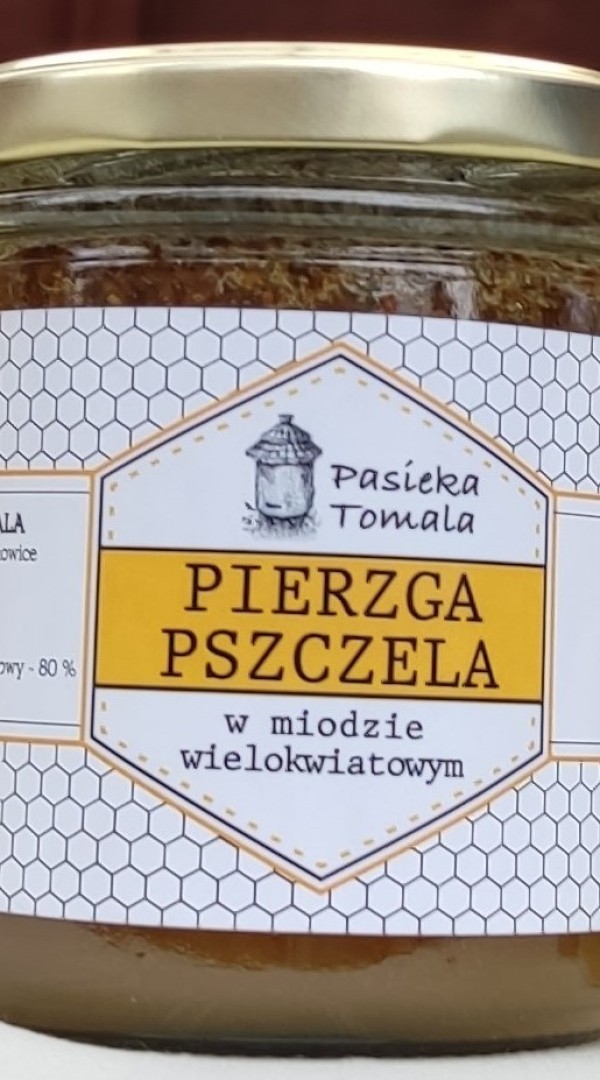 Pierzga pszczela w miodzie wielokwiatowym